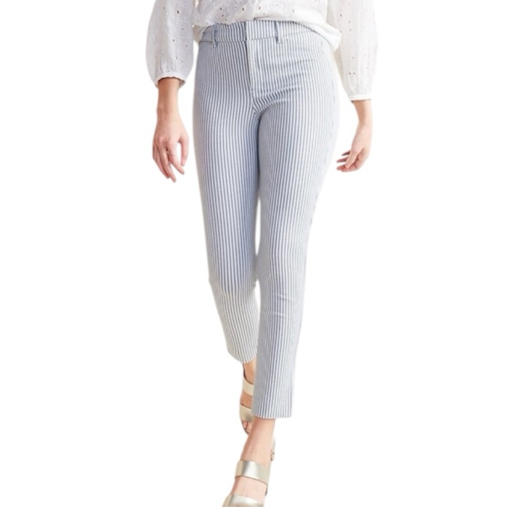 Old Navy Railroad Stripe Pixie Chino Ankle Pants